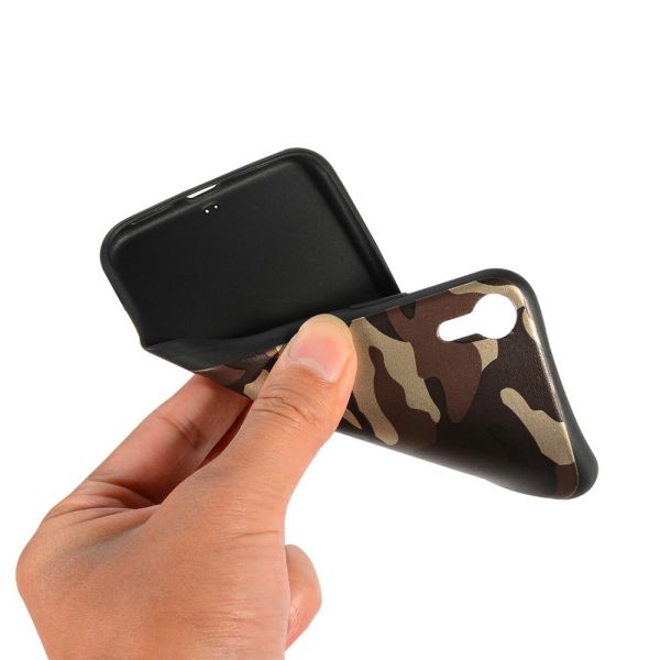 Kryt na iPhone Xr Camo hnedý