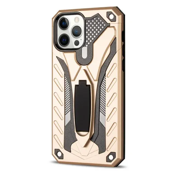 Kryt na iPhone 12 / 12 Pro odolný Kickstand zlatý