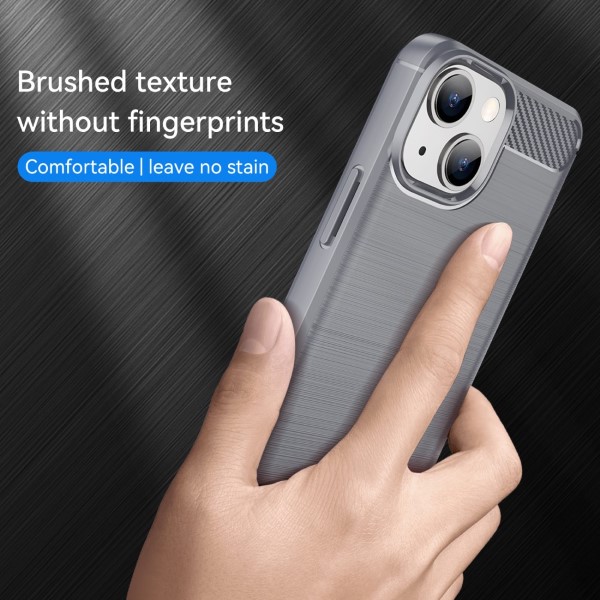Kryt na iPhone 13 gumový Carbon sivý