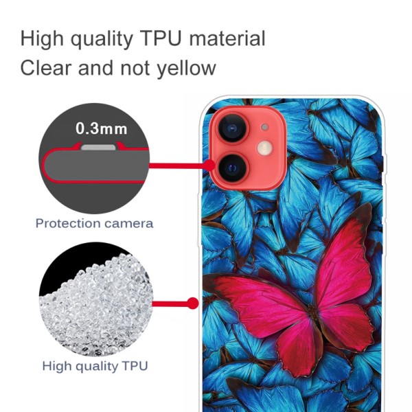 Kryt na iPhone 13 Motýľ modrý