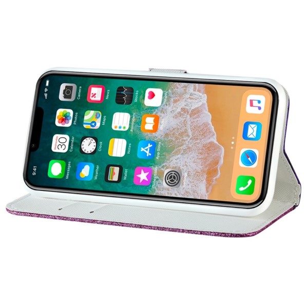 Puzdro pre iPhone 14 Glitter fialové