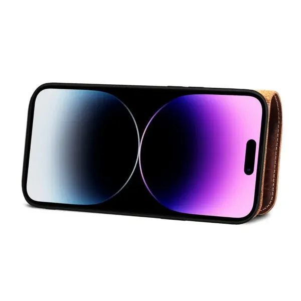 Puzdro na iPhone 14 Pro Kožené hnedé