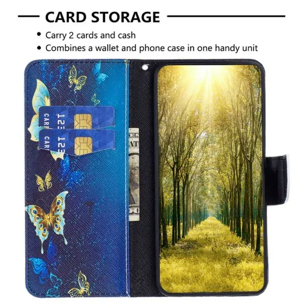 Púzdro pre iPhone 14 Pro Motýľ modré