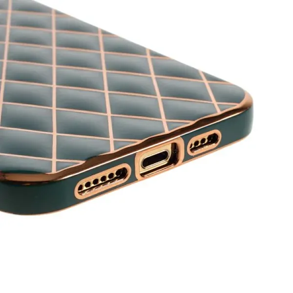Kryt na iPhone 14 Pro Luxury rhombus zelený