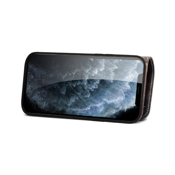 Puzdro na iPhone 13 Kožené čierne