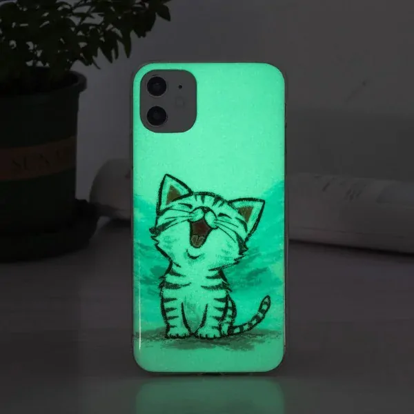 Kryt na iPhone 11 svietiaci Mačiatko