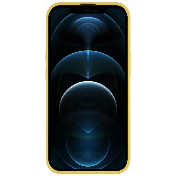 Kryt na iPhone 12 Pre Max gumový žltý