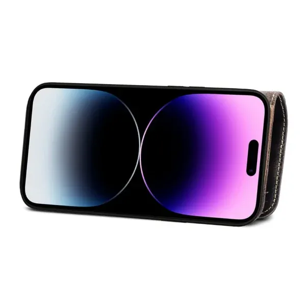 Púzdro na iPhone 14 Pro Max Kožené čierne