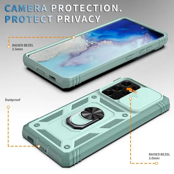 Kryt na Samsung Galaxy Note 20 Ultra odolný s krytom na fotoaparát modrý