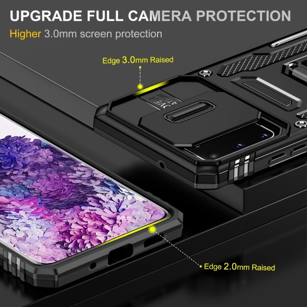 Kryt na Samsung Galaxy S20 odolný s krytom na fotoaparát čierny