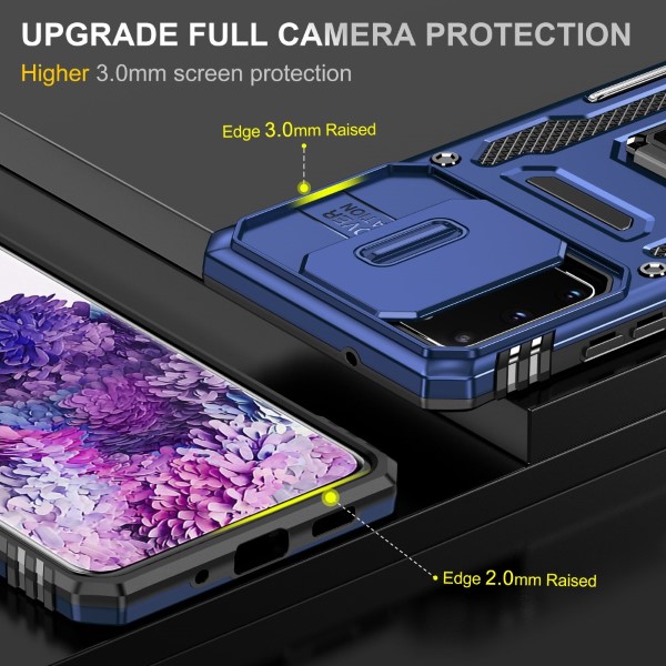 Kryt na Samsung Galaxy S20 Plus odolný s krytom na fotoaparát tmavomodrý