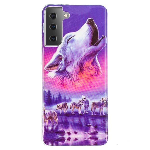 Kryt na Samsung Galaxy S21 svietiaci Vlci