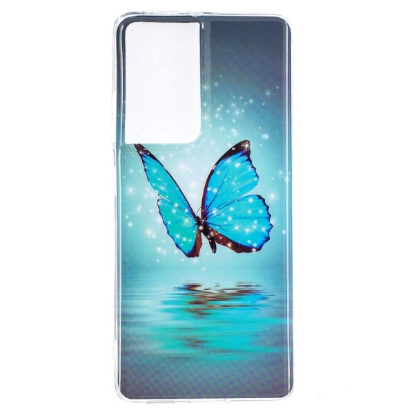 Kryt na Samsung Galaxy S21 Ultra svietiaci Motýľ
