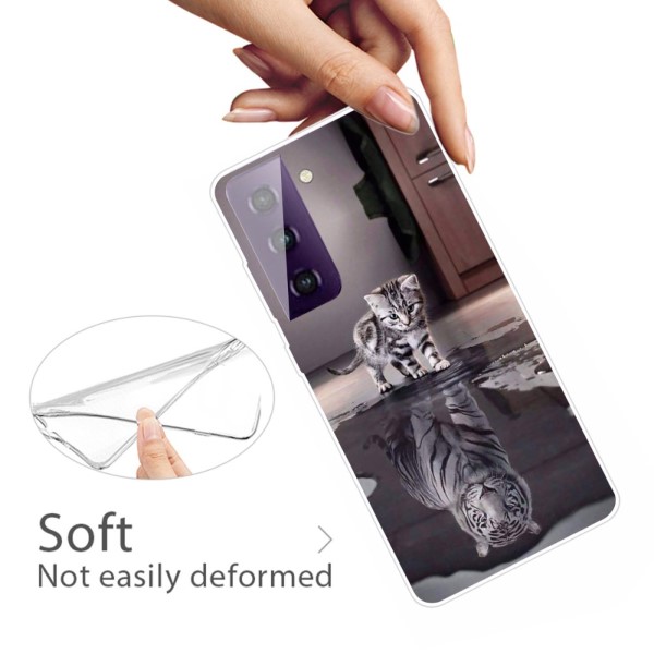 Kryt na Samsung Galaxy S21 FE mačka.