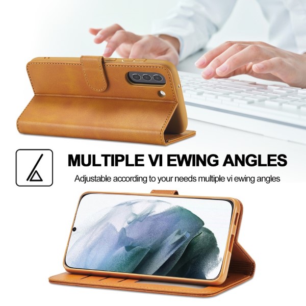 Puzdro na Samsung Galaxy S21 FE LC.IMEEKE svetlo hnedé