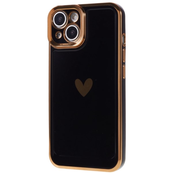 Kryt na iPhone 14 Plus Electroplated srdiečko čierny