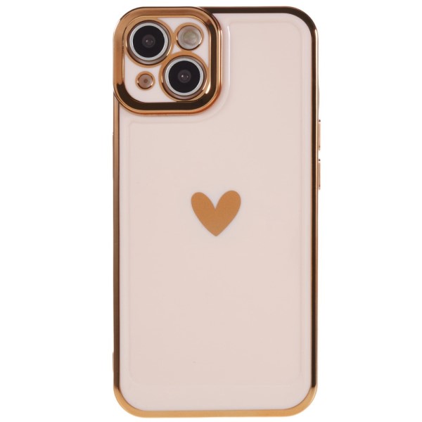 Kryt na iPhone 14 Plus Electroplated srdiečko ružový