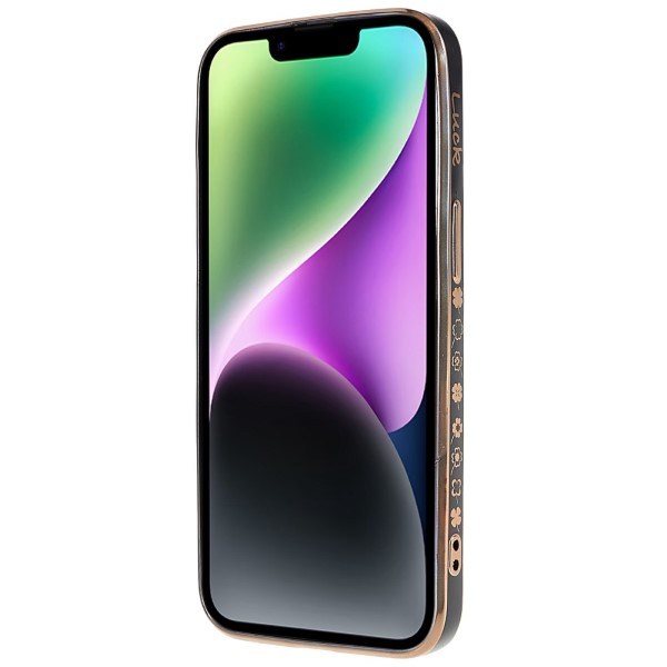 Kryt na iPhone 14 Plus Electroplated štvorlístok čierny
