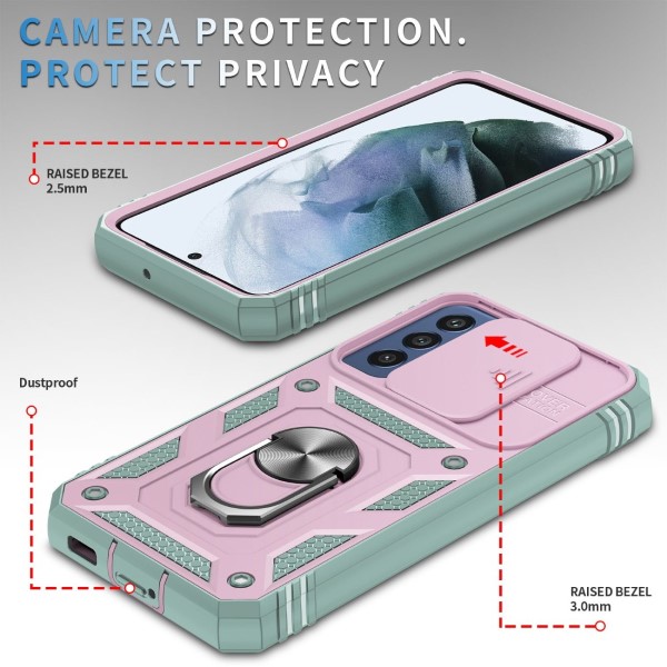 Kryt na Samsung Galaxy S22 odolný s krytkou na fotoaparát ružový