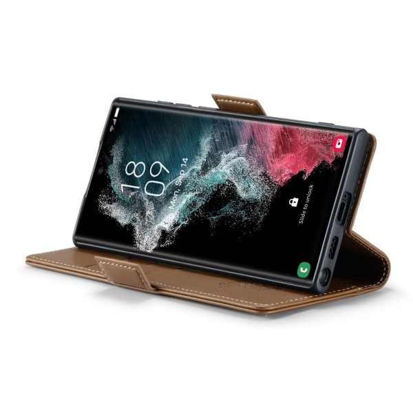 Puzdro na Samsung Galaxy S22 Ultra CASEME smooth hnedé