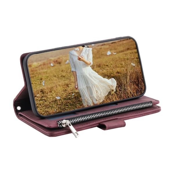 Puzdro na Samsung Galaxy S23 Luxury Double Layer vínovej