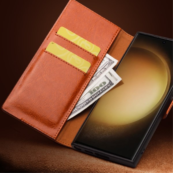 Puzdro kožené QIALINO na Samsung Galaxy S23 Plus čierne