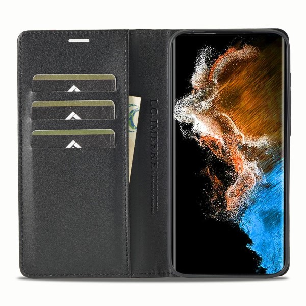 Puzdro na Samsung Galaxy S23 Plus LC.IMEEKE Carbon horizontal čierne