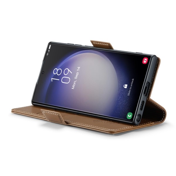 Puzdro na Samsung Galaxy S23 Ultra CASEME smooth hnedé