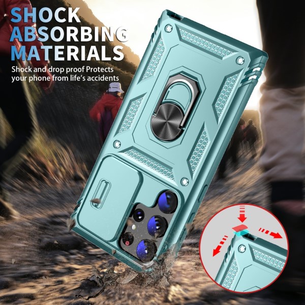 Kryt na Samsung Galaxy S23 Ultra odolný s krytom na fotoaparát svetlo modrý