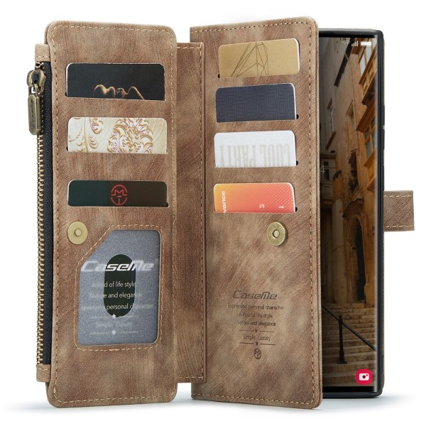 Puzdro na Samsung Galaxy S23 Ultra CASEME Deluxe hnedé
