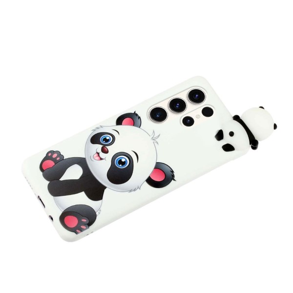 Kryt na Samsung Galaxy S23 Ultra 3D Panda biely
