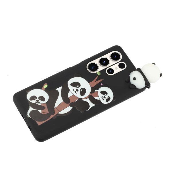 Kryt na Samsung Galaxy S23 Ultra 3D Panda čierny