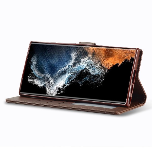 Puzdro na Samsung Galaxy S23 Ultra LC.IMEEKE hnedé