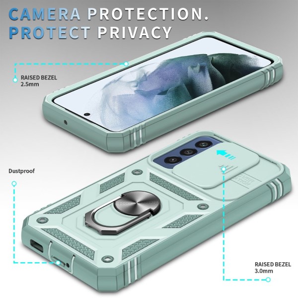 Kryt na Samsung Galaxy S22 odolný s krytom na fotoaparát svetlo modrý