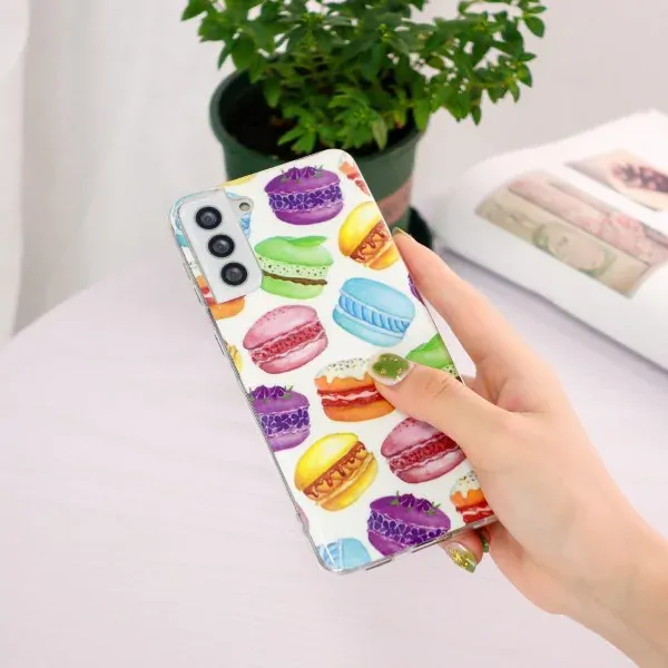 Kryt na Samsung Galaxy S21 Plus svietiaci Makrónky