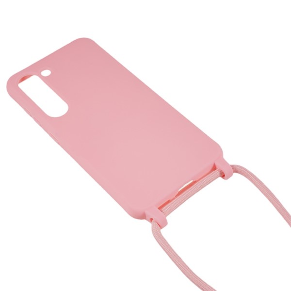 Kryt na Samsung Galaxy S23 Plus gumový so šnúrkou na krk ružový