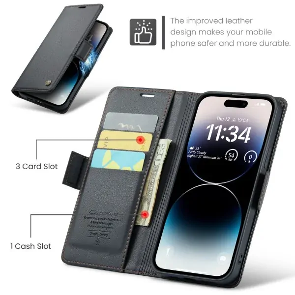 Púzdro na iPhone 15 Pro CASEME čierne