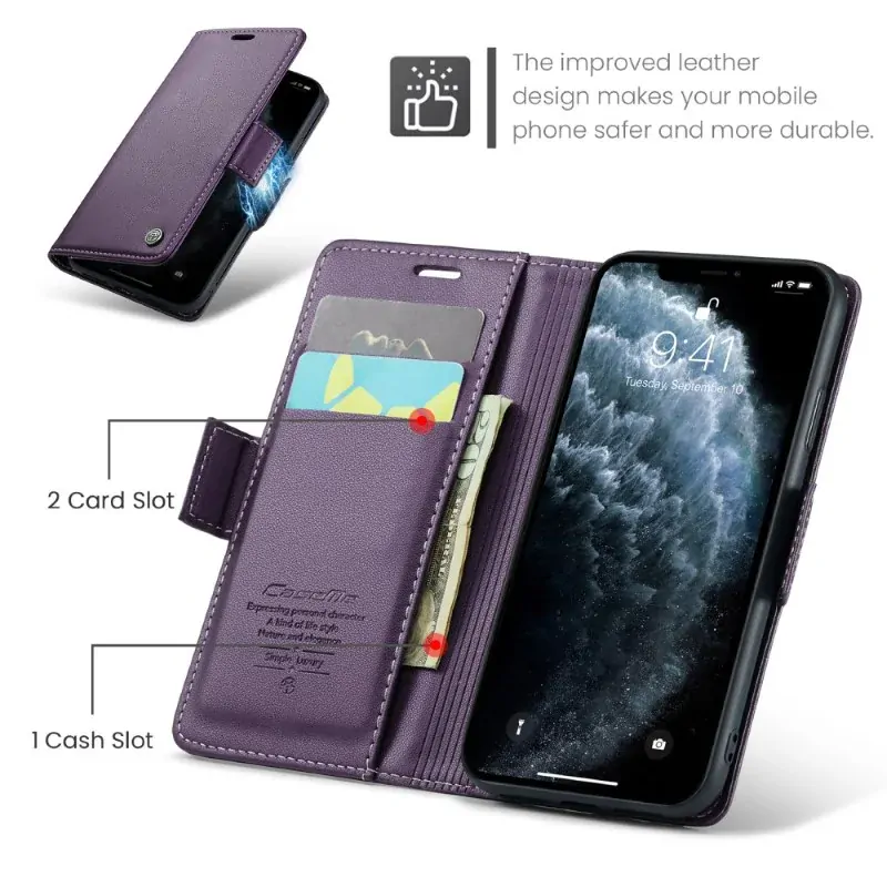 Púzdro pre iPhone 11 Pro CASEME smooth fialové