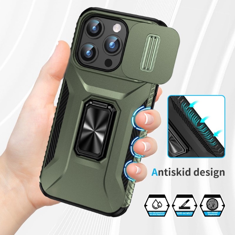 Kryt na iPhone 15 Pro Max odolný s krytom na fotoaparát zelený