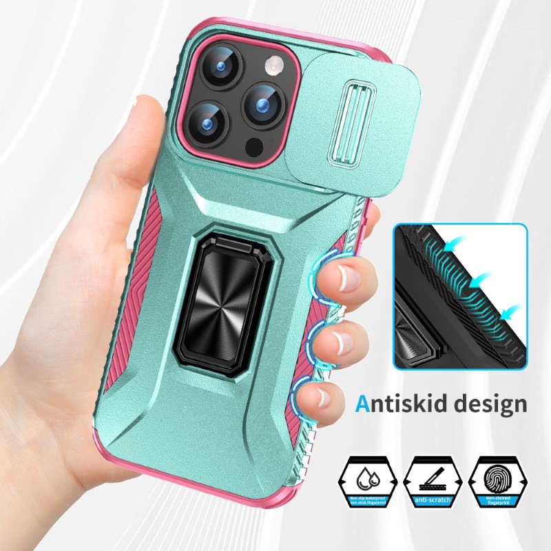 Kryt na iPhone 15 Pro Max odolný s krytkou na fotoaparát svetlo modrý