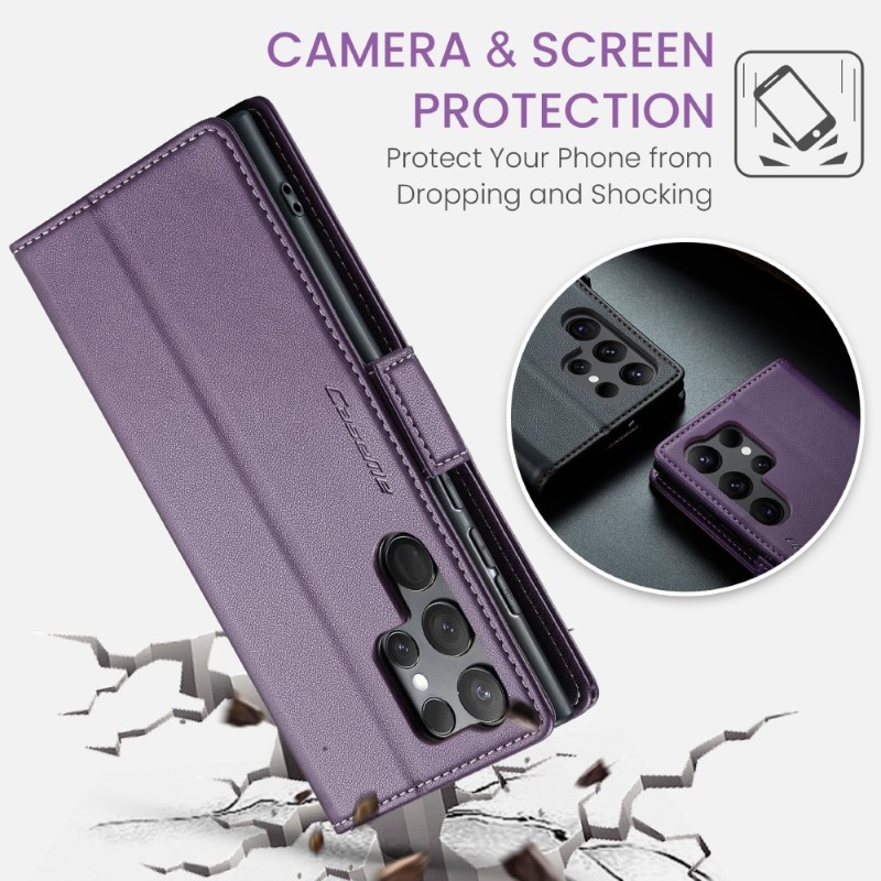 Puzdro na Samsung Galaxy S24 Ultra CASEME smooth fialové