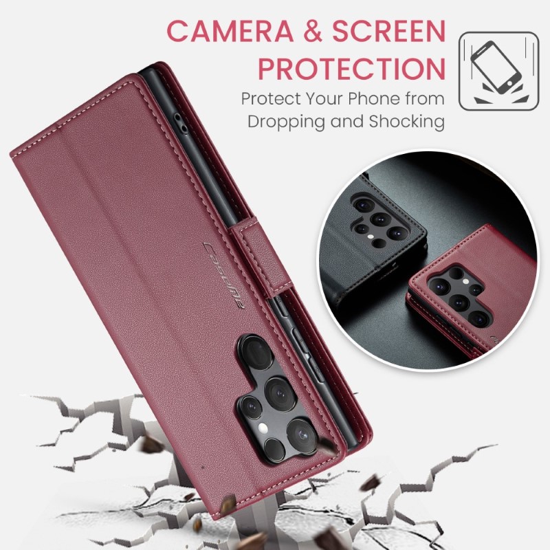 Puzdro na Samsung Galaxy S24 Ultra CASEME smooth červené