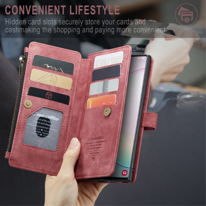 Puzdro na Samsung Galaxy Note 10 Plus CASEME Deluxe červené