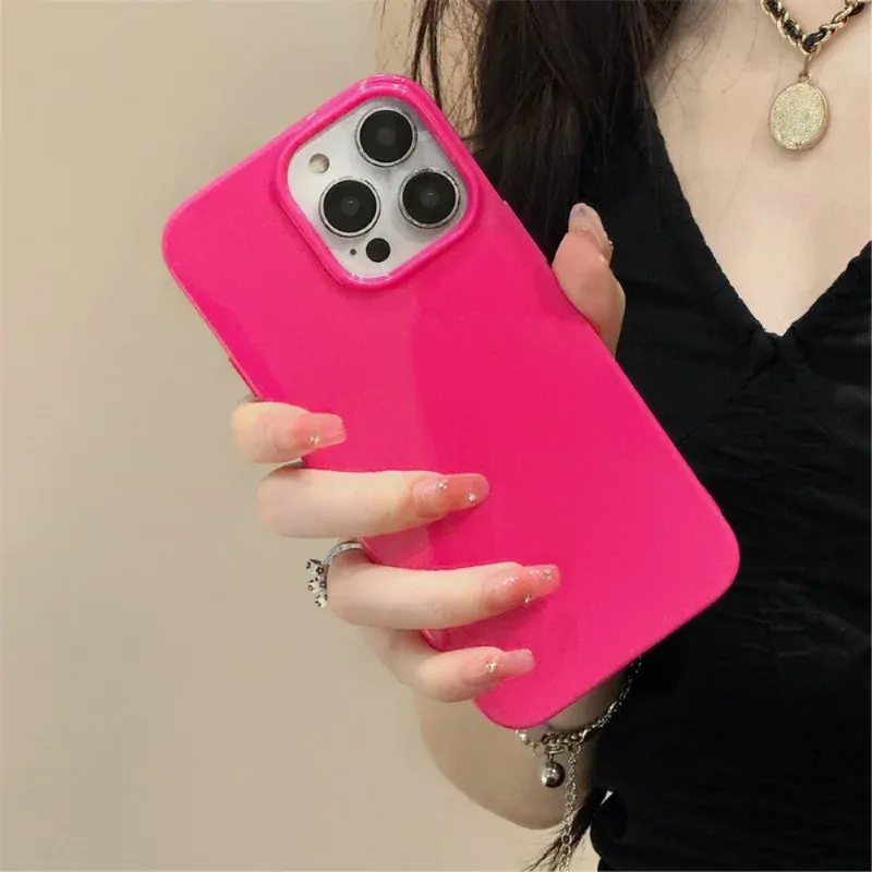 Kryt na iPhone 15 Pro gumový Candy ružový