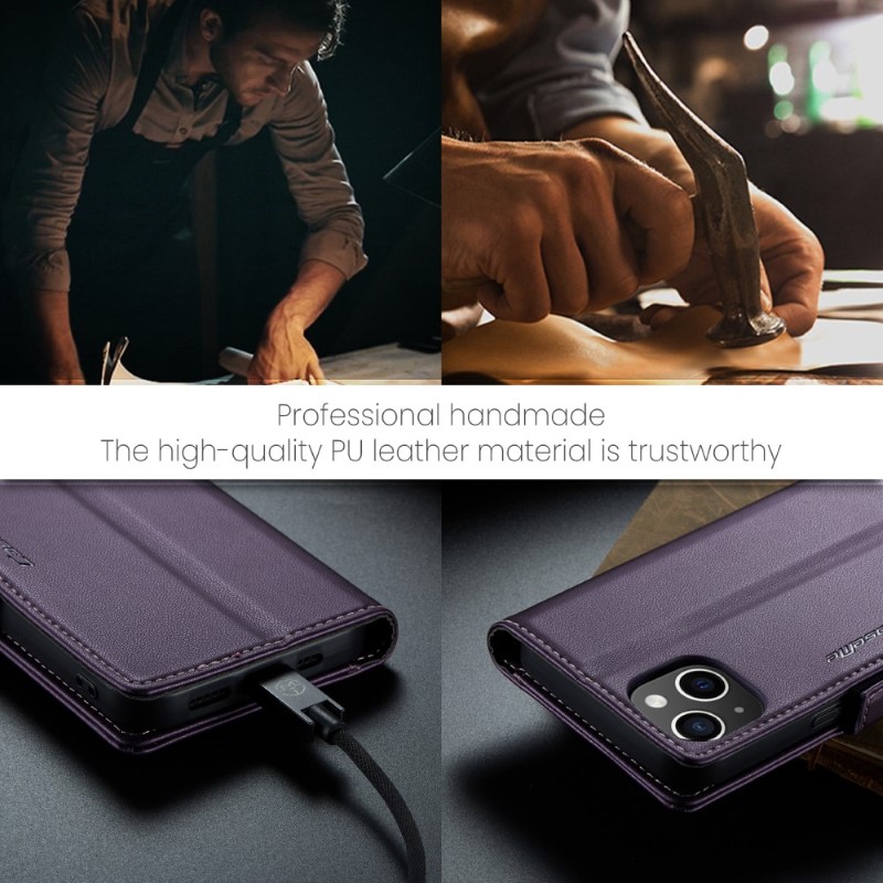 Puzdro na iPhone 14 CASEME Smooth fialové