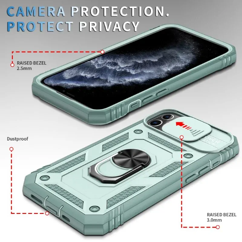 Kryt na iPhone 11 Pro odolný s krytkou na fotoaparát svetlo modrý