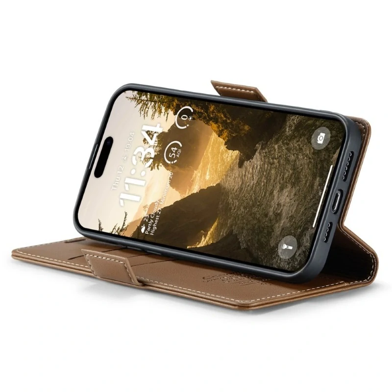 Púzdro na iPhone 16 CASEME Smooth hnedé