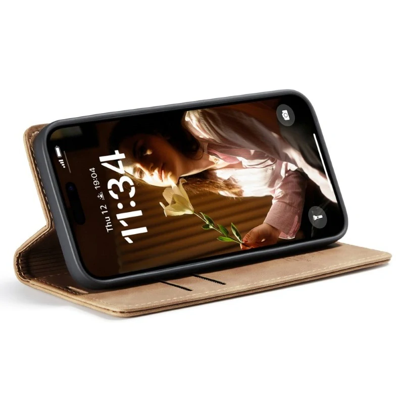 Puzdro CASEME pre iPhone 16 svetlo hnedé