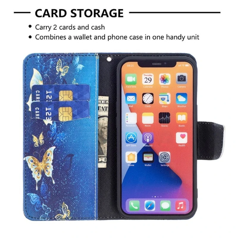 Puzdro pre iPhone 15 Motýľ modré