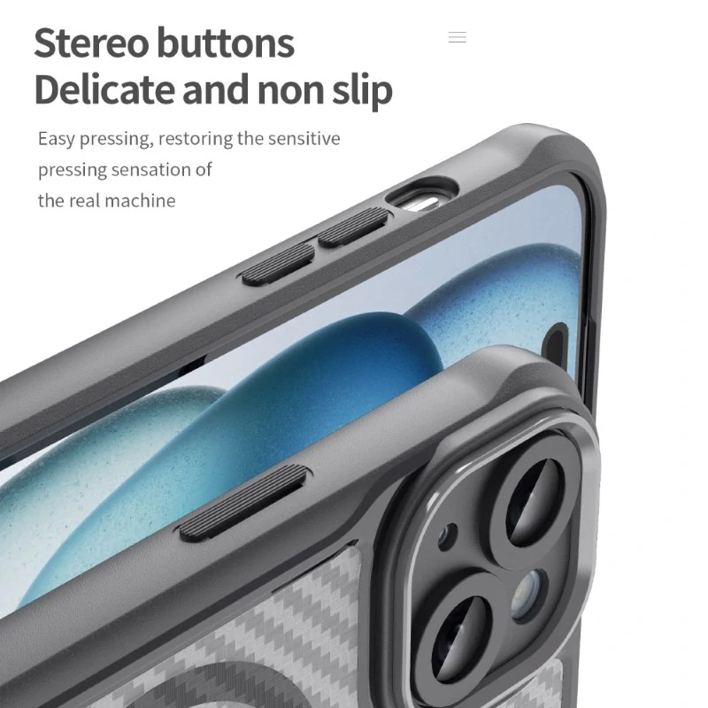 Kryt na iPhone 15 odolný s podporou Magsafe čierny